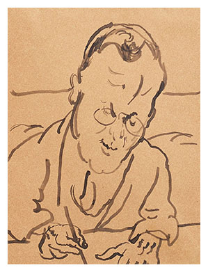 Rudolf Levy drawing, a drawing by Jules Pascin